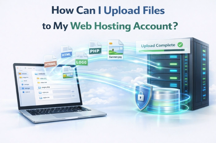 How can I upload files to my web hosting account?
